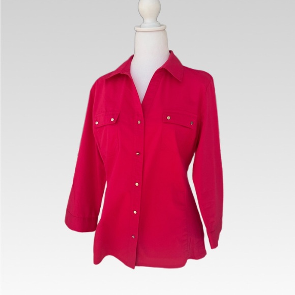 Zac & Rachel Tops - Zac & Rachel pink Button-Down Shirt size L